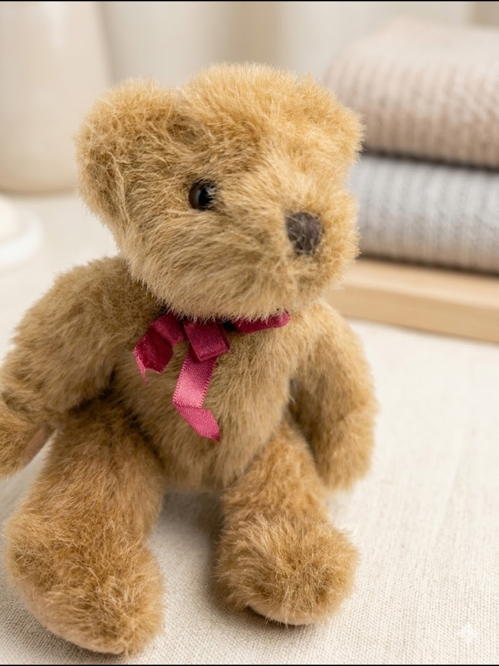Vintage Russ Berrie Teddy Bear Chadsworth Jointed Plush Cottagecore Grandmacore